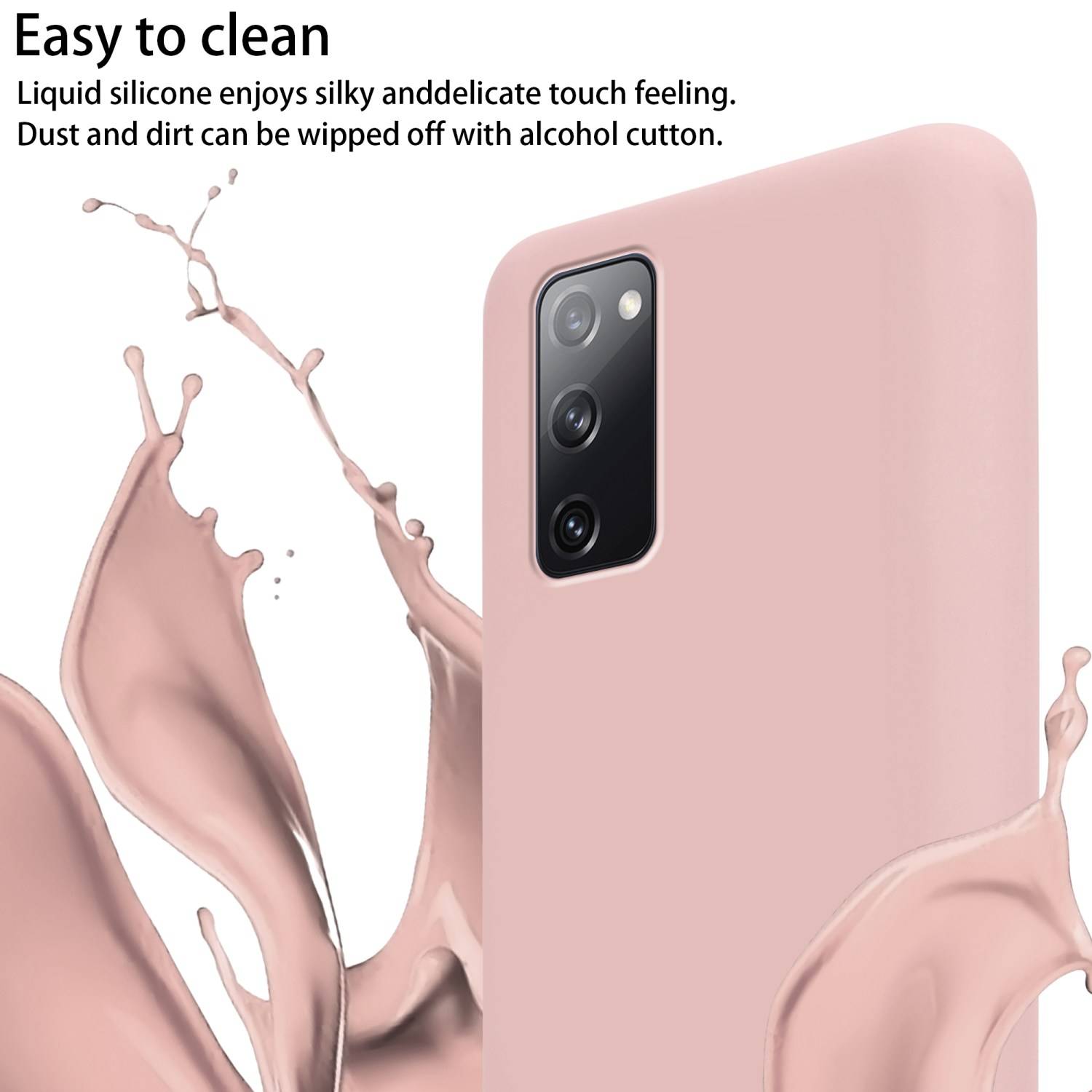 Cadorabo Schutzhülle für Samsung Galaxy S20 FE Hülle in Rosa Handykette Etui längenverstellbar Kordel Band-2