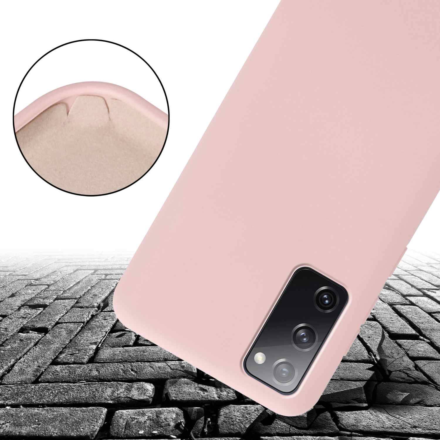 Cadorabo Schutzhülle für Samsung Galaxy S20 FE Hülle in Rosa Handykette Etui längenverstellbar Kordel Band-4