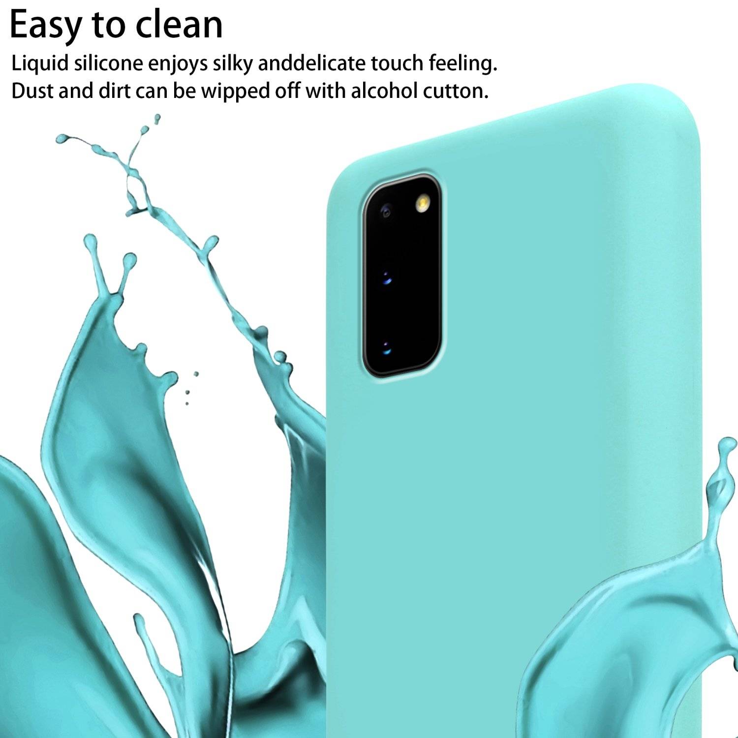 Cadorabo Schutzhülle für Samsung Galaxy S20 Hülle in Türkis Handykette Etui längenverstellbar Kordel Band-1