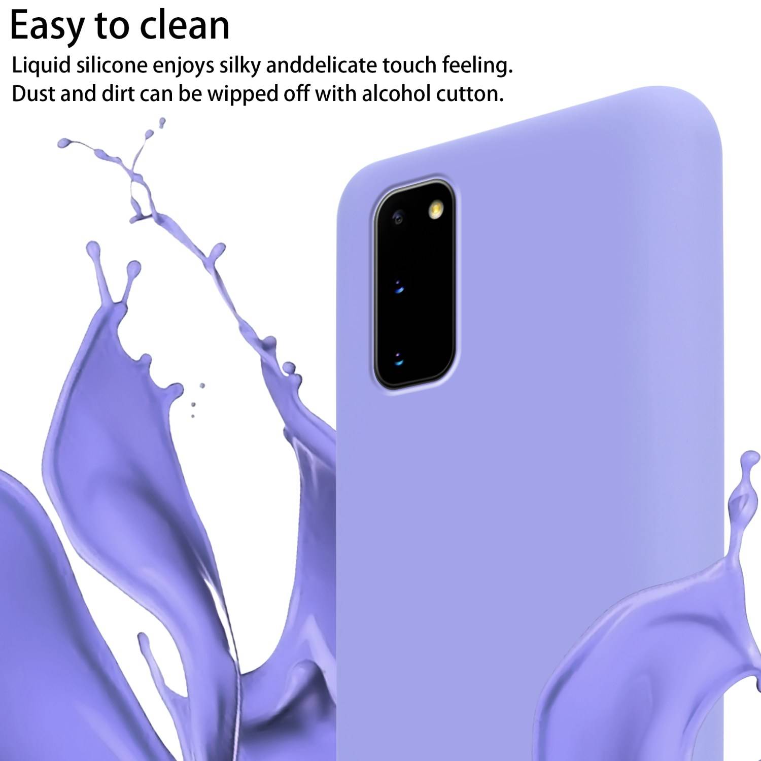 Cadorabo Schutzhülle für Samsung Galaxy S20 Hülle in Lila Handykette Etui längenverstellbar Kordel Band-1