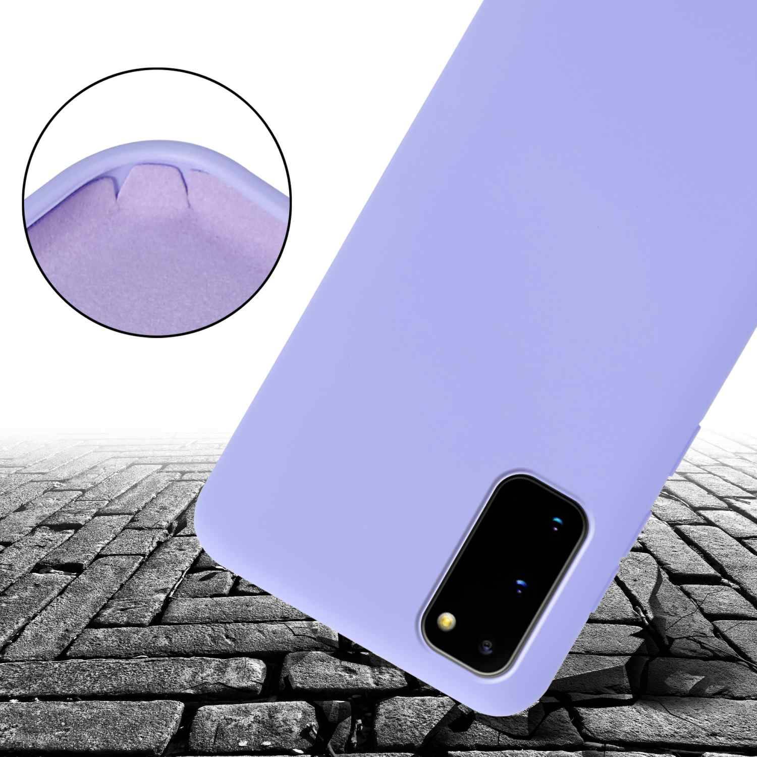 Cadorabo Schutzhülle für Samsung Galaxy S20 Hülle in Lila Handykette Etui längenverstellbar Kordel Band-3