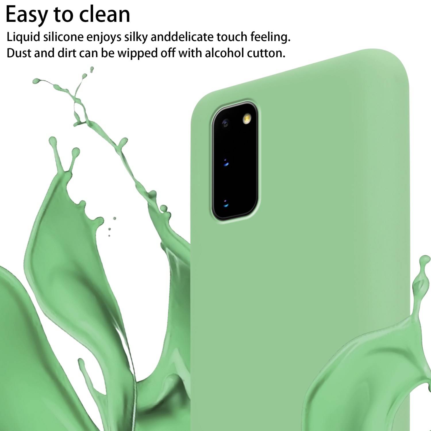 Cadorabo Schutzhülle für Samsung Galaxy S20 Hülle in Grün Handykette Etui längenverstellbar Kordel Band-1