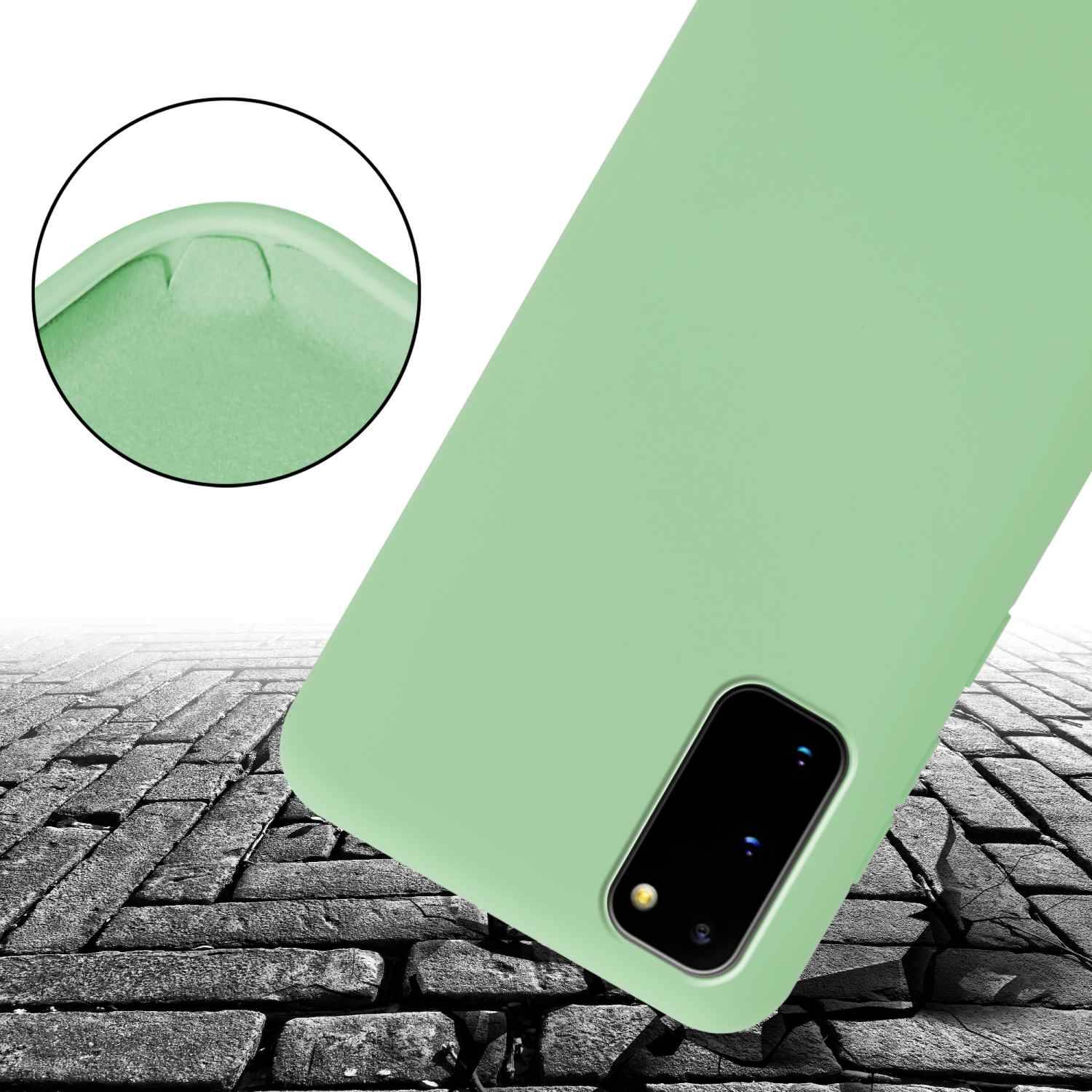 Cadorabo Schutzhülle für Samsung Galaxy S20 Hülle in Grün Handykette Etui längenverstellbar Kordel Band-3
