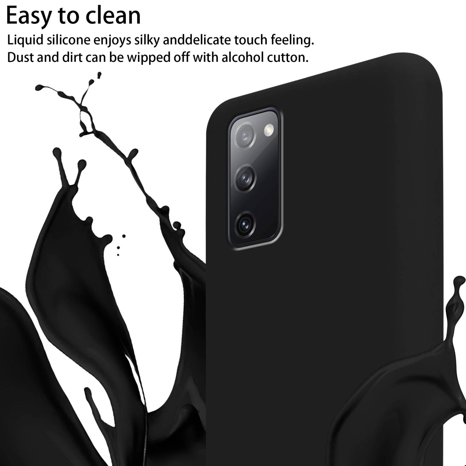 Cadorabo Schutzhülle für Samsung Galaxy S20 FE Hülle in Schwarz Handykette Etui längenverstellbar Kordel Band-2