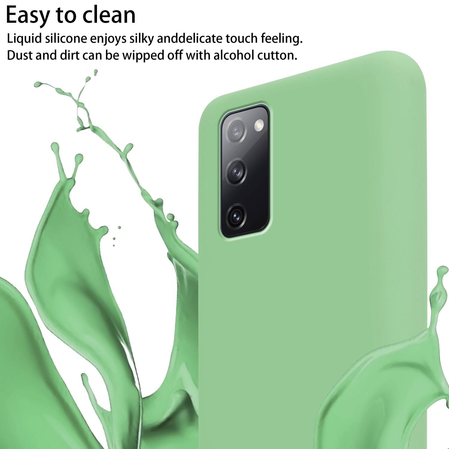 Cadorabo Schutzhülle für Samsung Galaxy S20 FE Hülle in Grün Handykette Etui längenverstellbar Kordel Band-2