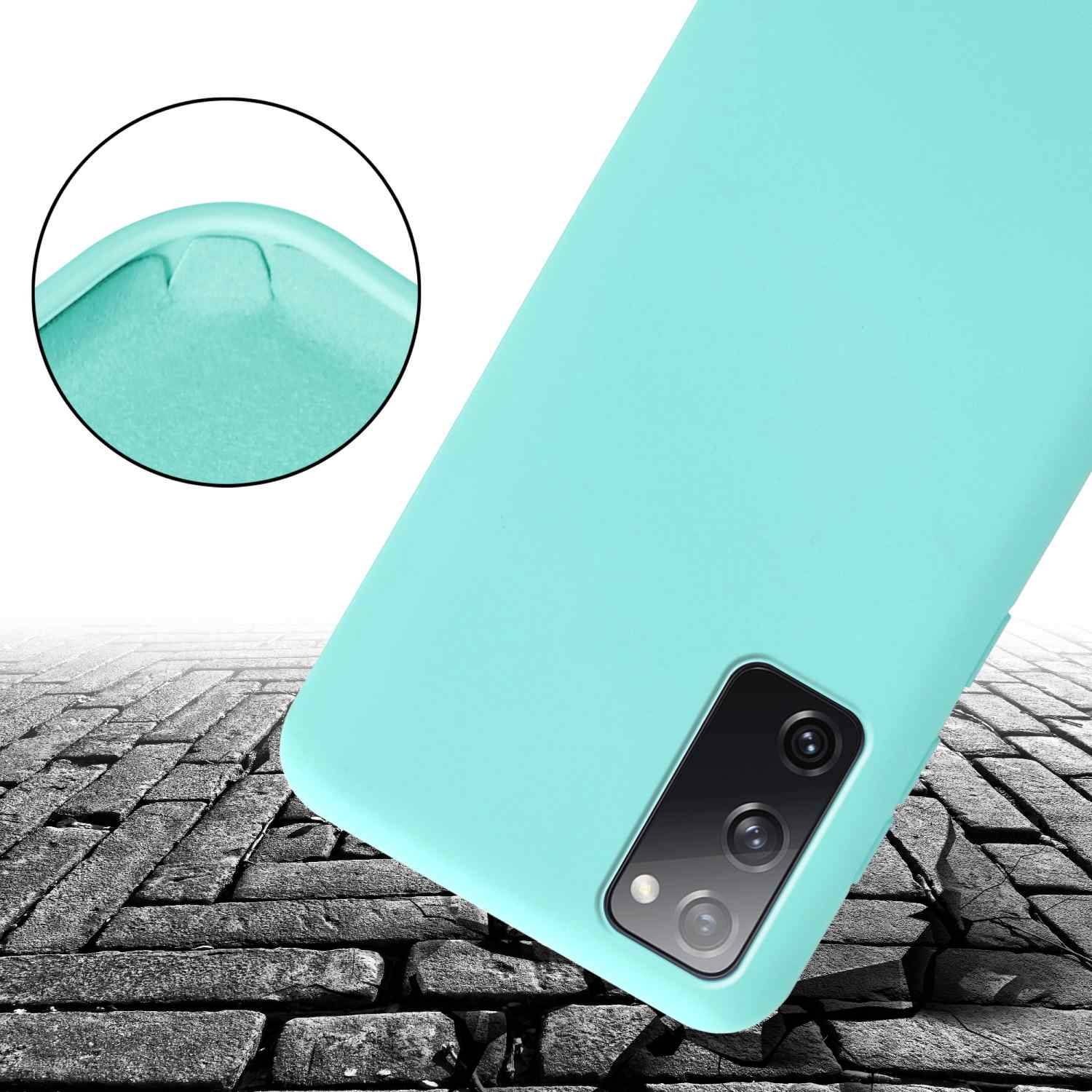 Cadorabo Schutzhülle für Samsung Galaxy S20 FE Hülle in Türkis Handykette Etui längenverstellbar Kordel Band-4