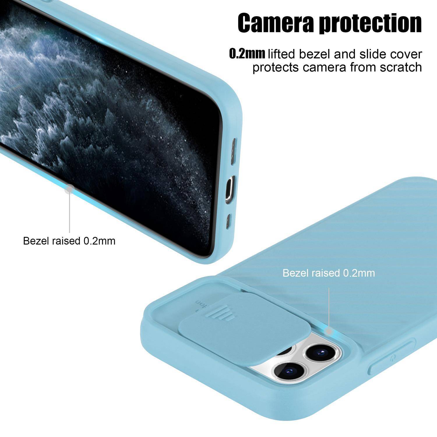 Cadorabo Hülle für Apple iPhone 11 PRO MAX Schutzhülle in Türkis TPU Cover Etui Kameraschutz-1