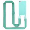 Cadorabo Schutzhülle für Apple iPhone 7 / 7S / 8 / SE 2020 Hülle in Türkis Handykette Etui längenverstellbar Kordel Band