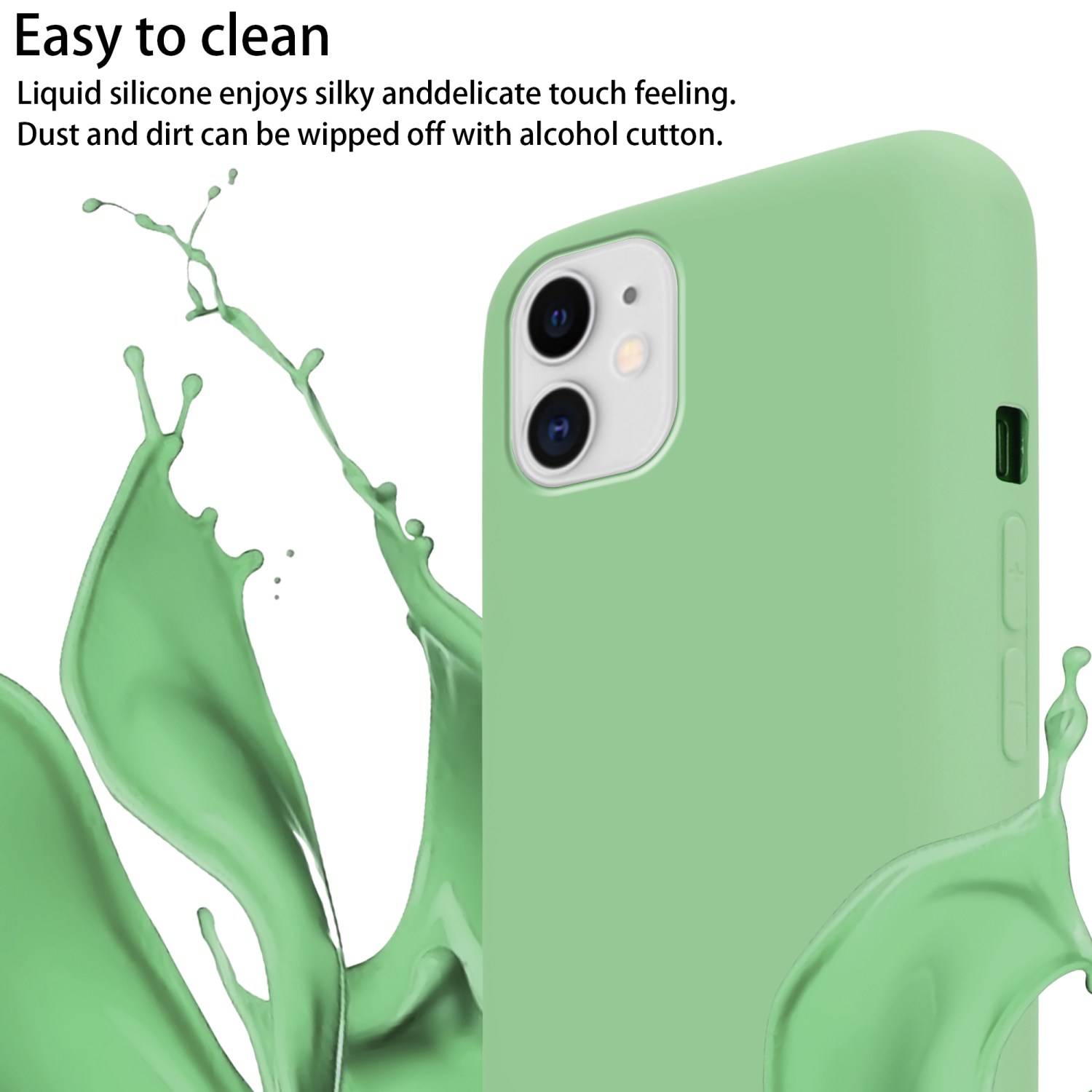 Cadorabo Schutzhülle für Apple iPhone 11 Hülle in Grün Handykette Etui längenverstellbar Kordel Band-2