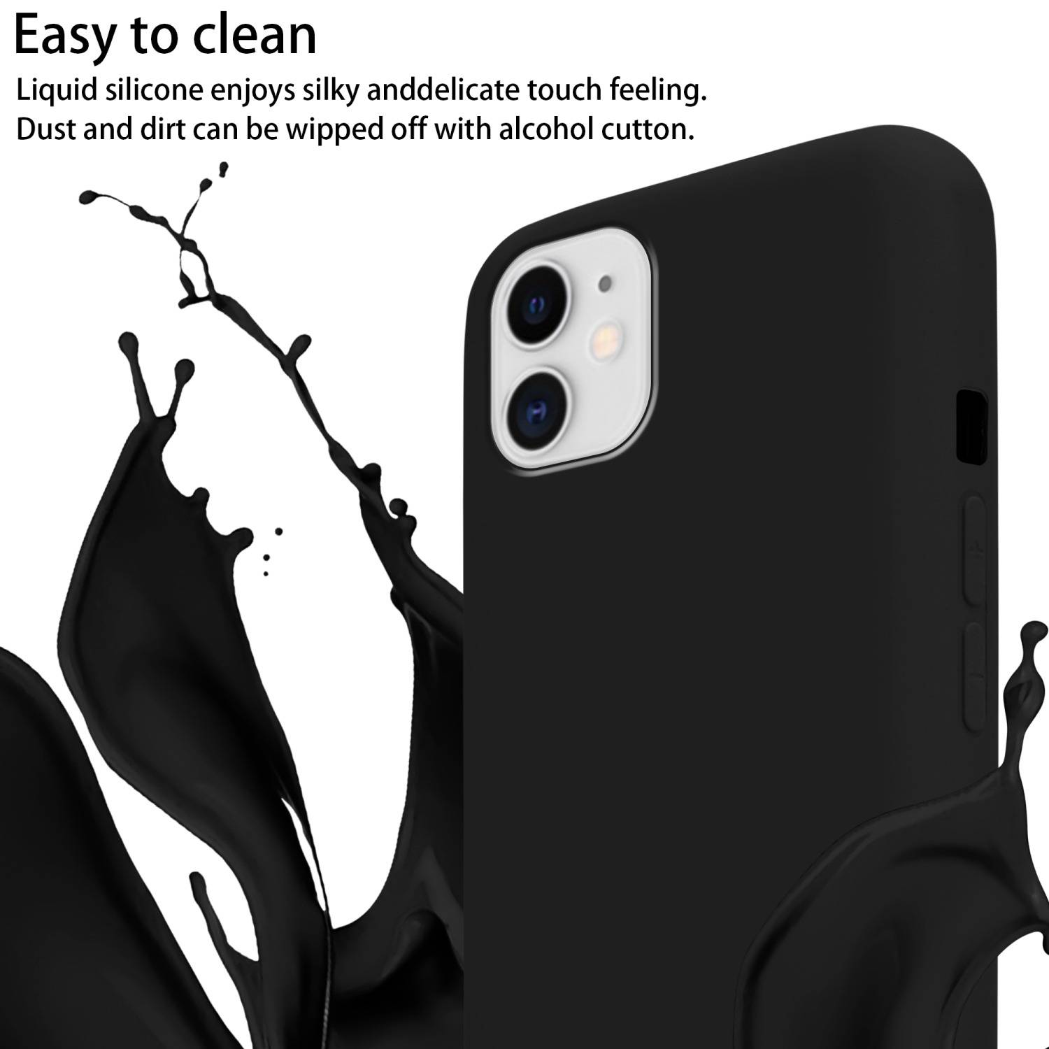 Cadorabo Schutzhülle für Apple iPhone 11 Hülle in Schwarz Handykette Etui längenverstellbar Kordel Band-2
