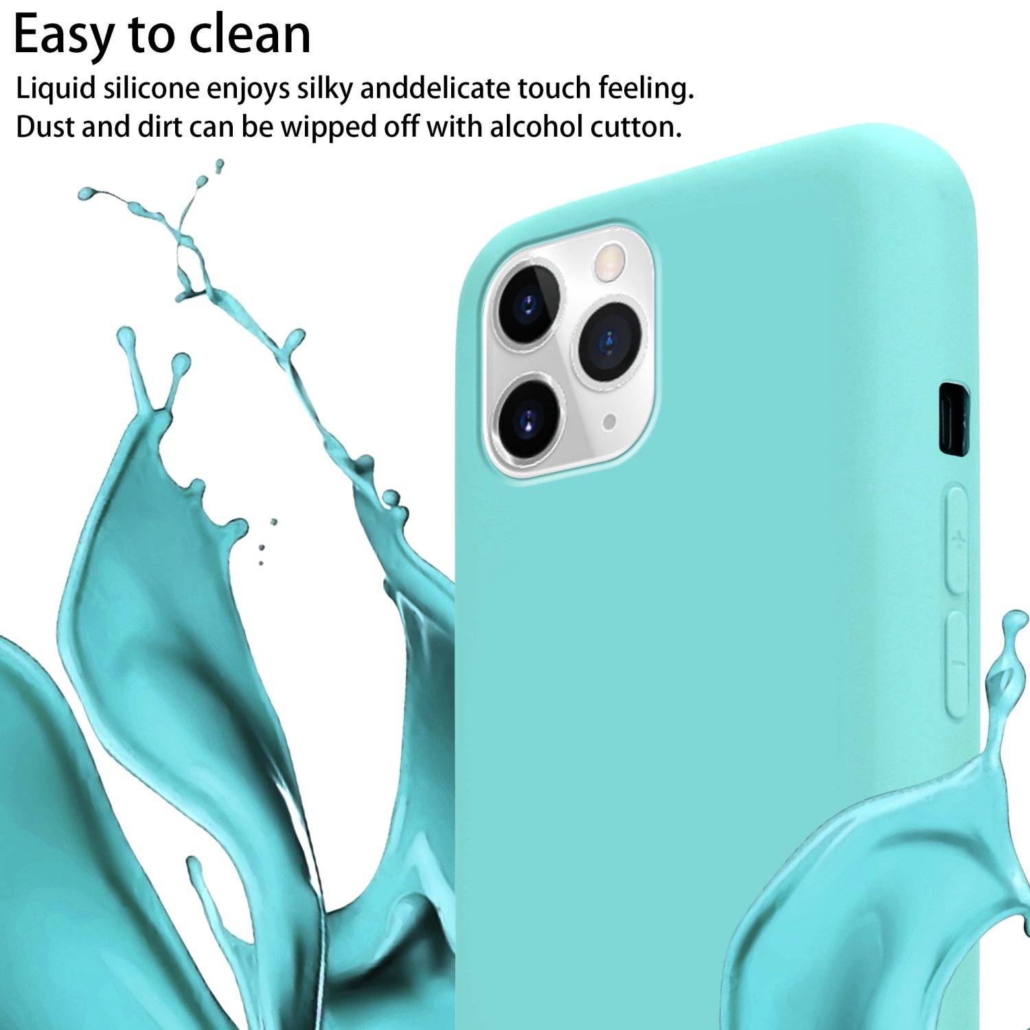 Cadorabo Schutzhülle für Apple iPhone 11 PRO MAX Hülle in Türkis Handykette Etui längenverstellbar Kordel Band-1