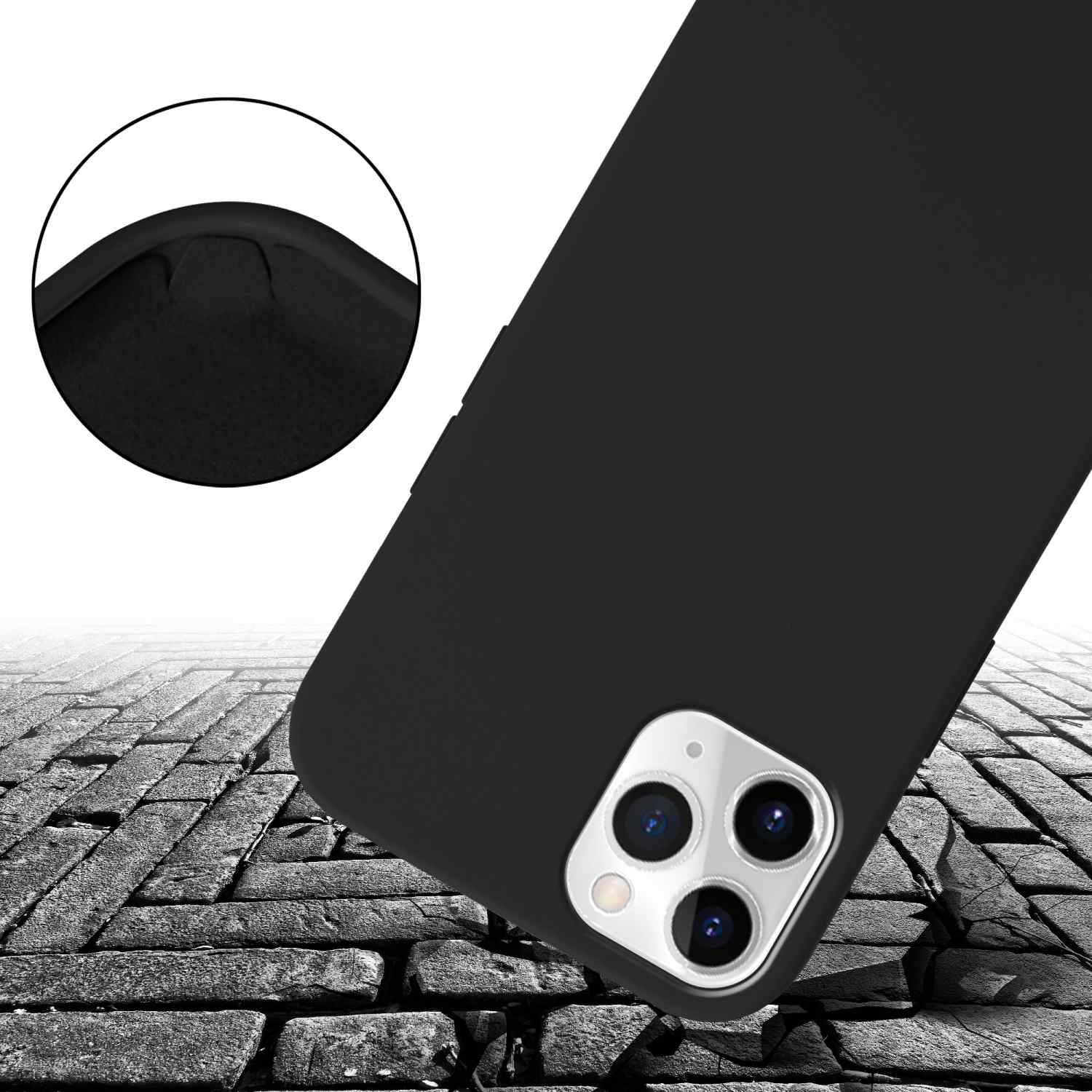 Cadorabo Schutzhülle für Apple iPhone 11 PRO Hülle in Schwarz Handykette Etui längenverstellbar Kordel Band-4