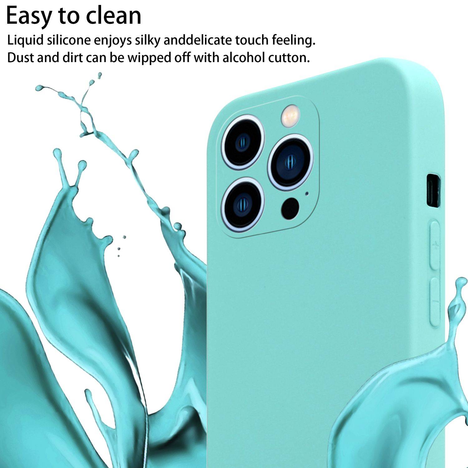 Cadorabo Schutzhülle für Apple iPhone 13 PRO MAX Hülle in Türkis Handykette Etui längenverstellbar Kordel Band-3