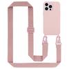 Cadorabo Schutzhülle für Apple iPhone 13 PRO MAX Hülle in Rosa Handykette Etui längenverstellbar Kordel Band