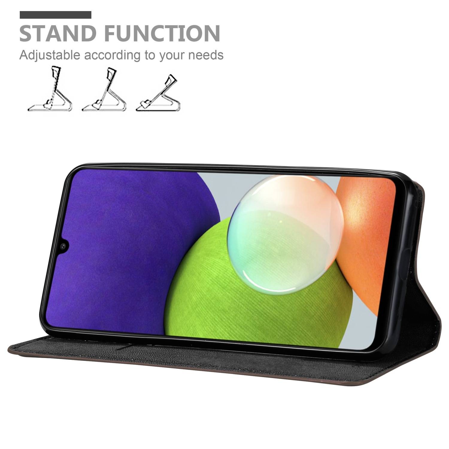 Cadorabo Hülle für Samsung Galaxy A22 4G / M22 / M32 4G Schutz Hülle in Braun Handyhülle Etui Case Cover-1
