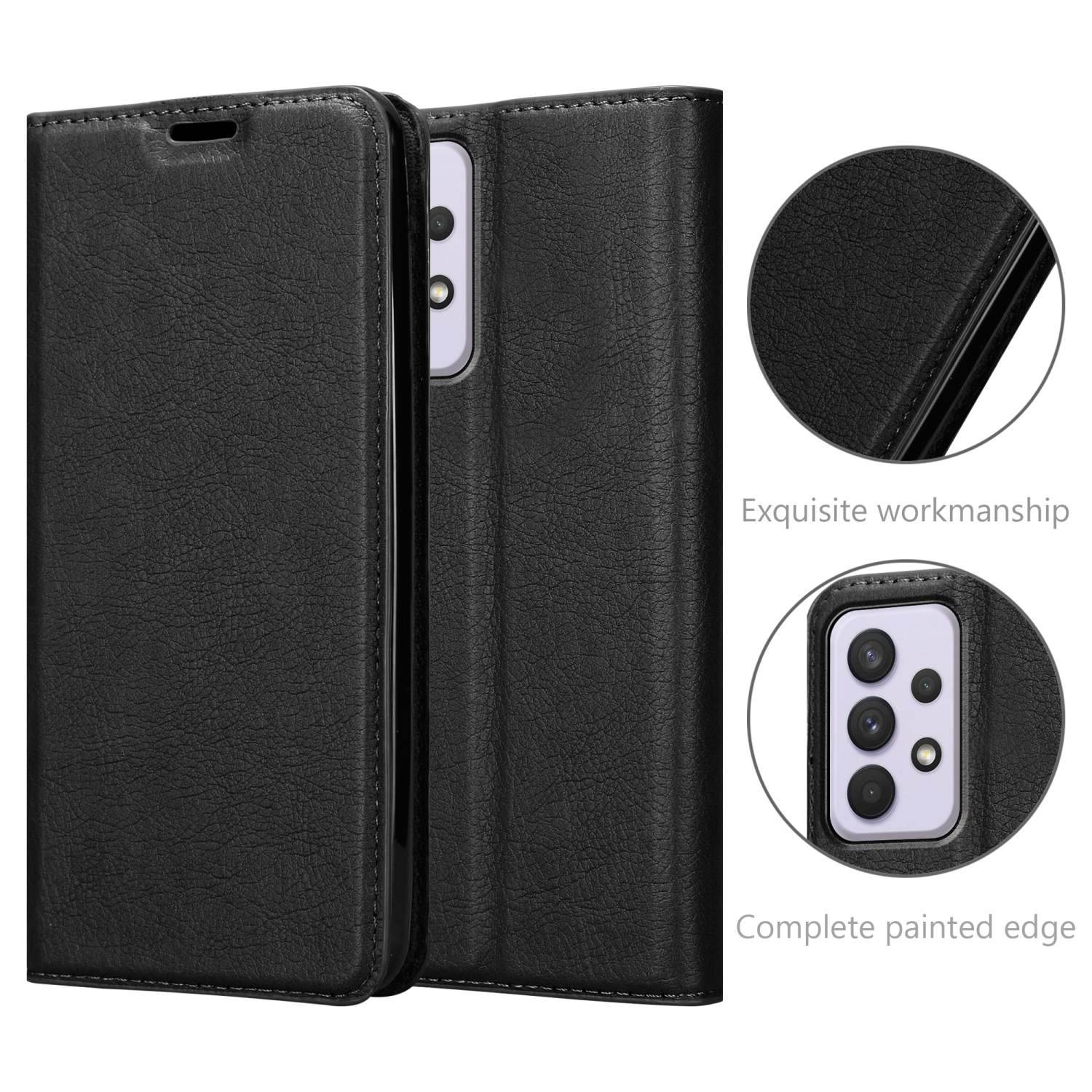 Cadorabo Hülle für Samsung Galaxy A33 5G Schutz Hülle in Schwarz Handyhülle Etui Case Cover Magnetverschluss-4