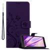 Cadorabo Hülle für Samsung Galaxy XCover 5 Schutz Hülle in Lila Schutzhülle Handy Hülle Etui Case Blumen Flower