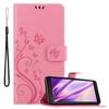 Cadorabo Hülle für Samsung Galaxy XCover 5 Schutz Hülle in Rosa Schutzhülle Handy Hülle Etui Case Blumen Flower