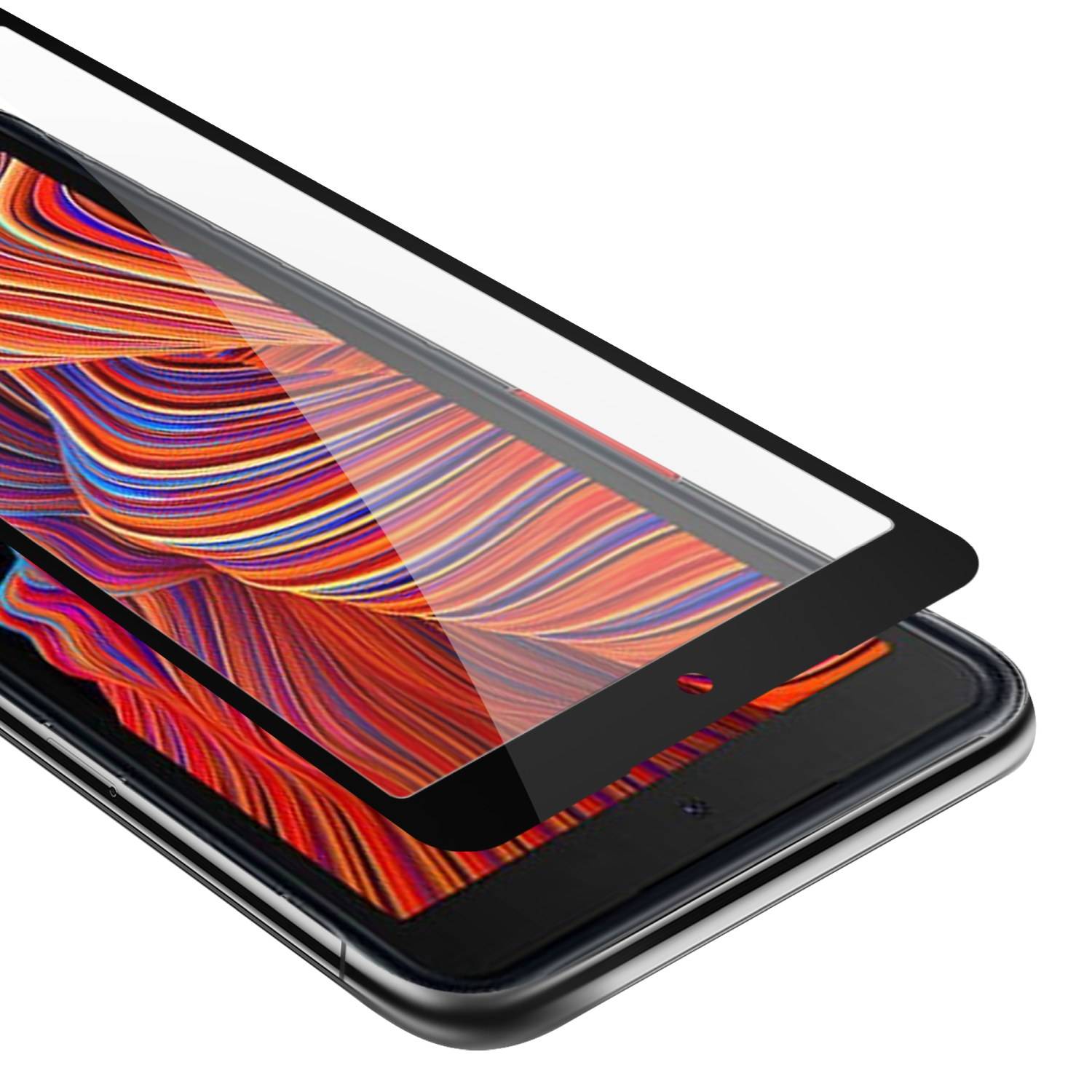 Cadorabo Panzerfolie für Samsung Galaxy XCover 5 Schutzfolie in Schwarz Vollbild Folie Tempered Display Schutzglas-0