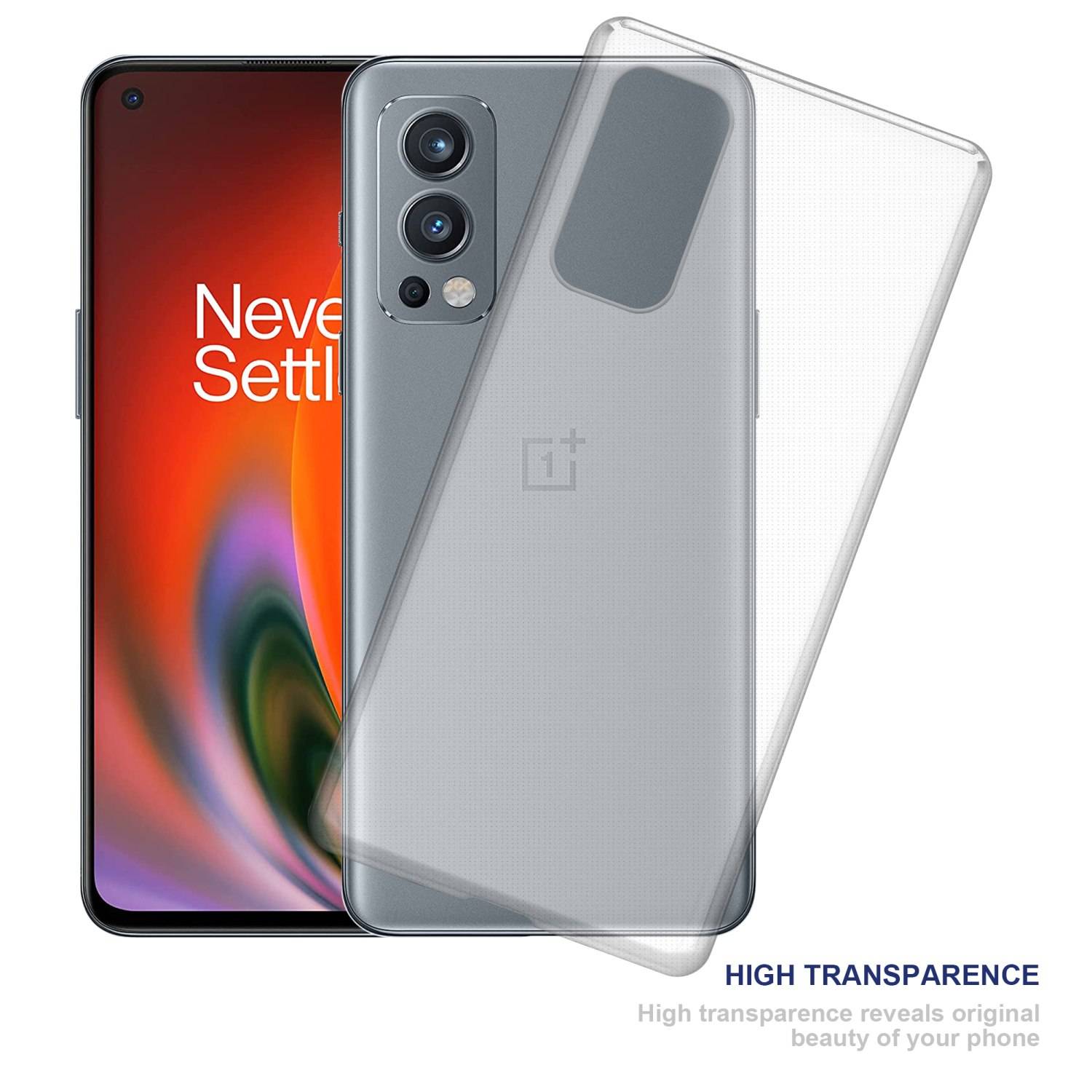 Cadorabo Hülle für OnePlus Nord 2 5G Schutz Hülle in Transparent Schutzhülle TPU Silikon Cover Etui Case-3