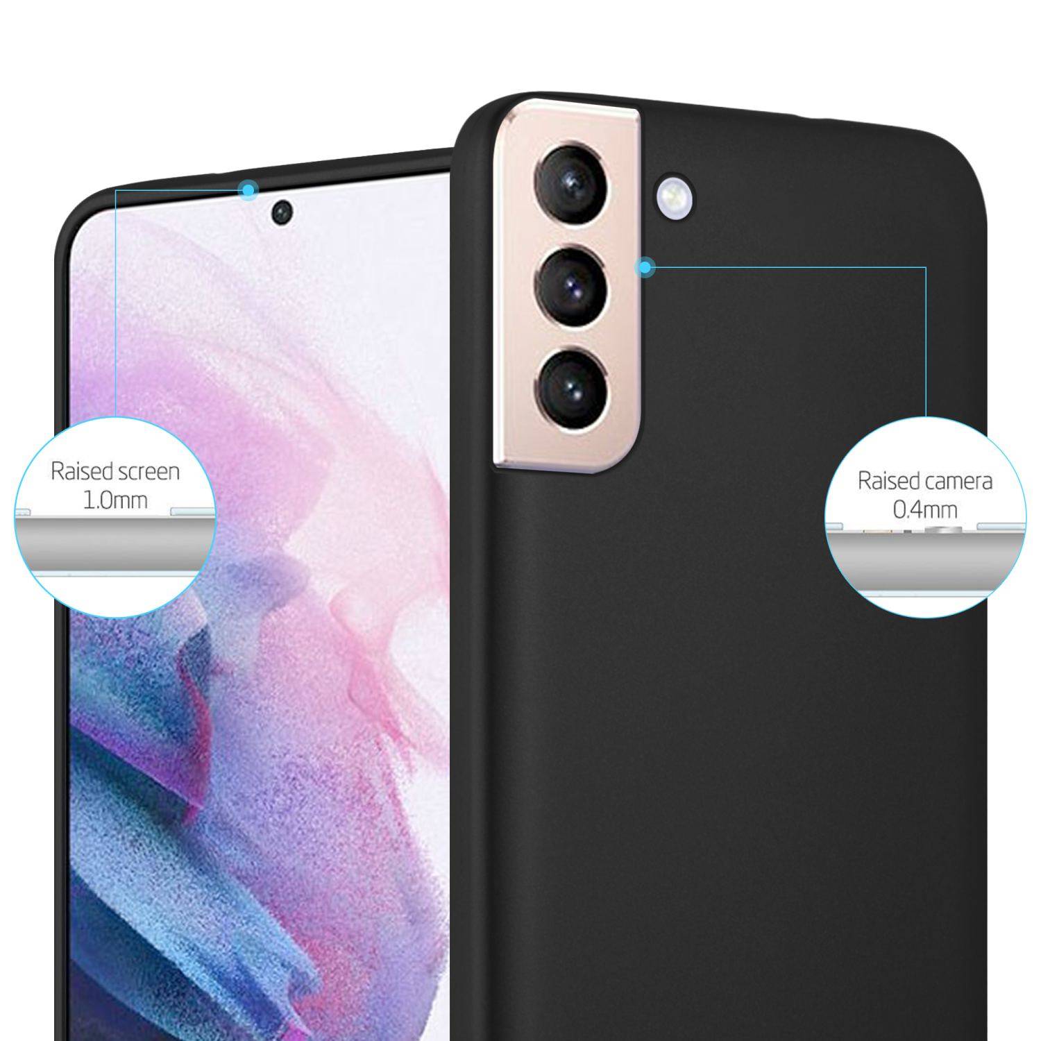 Cadorabo Schutzhülle für Samsung Galaxy S22 Hülle in Schwarz Handyhülle TPU Silikon Etui Cover Case-4