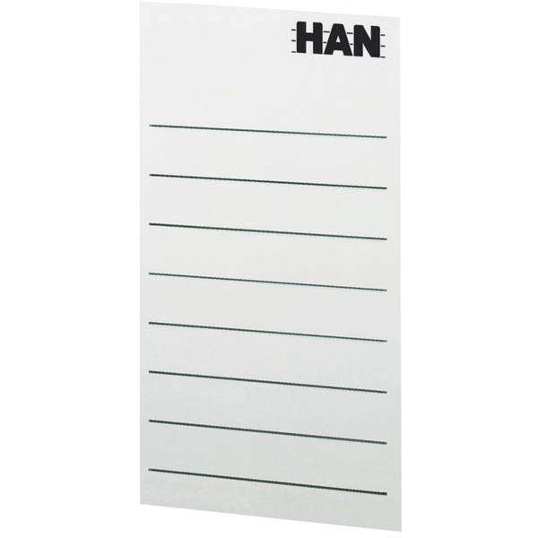 HAN 94100, Grau, Rechteck, Entfernbar, Schwarz auf grau, 65 mm, 104 mm