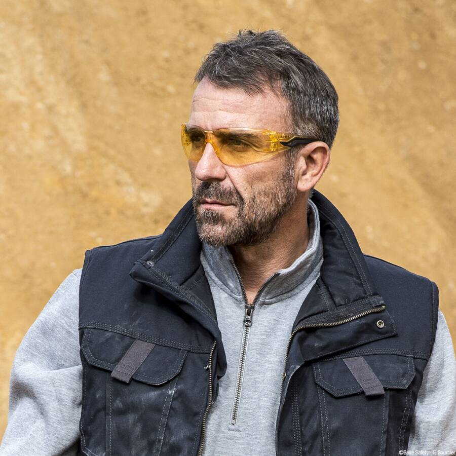 Schutzbrille SILEX SILEXPSJ Rahmen gelb/schwarz Scheibe gelb Scheibenkennzeichnung 2C-1.2 1 FT CE Beschichtung PLATINUM-4