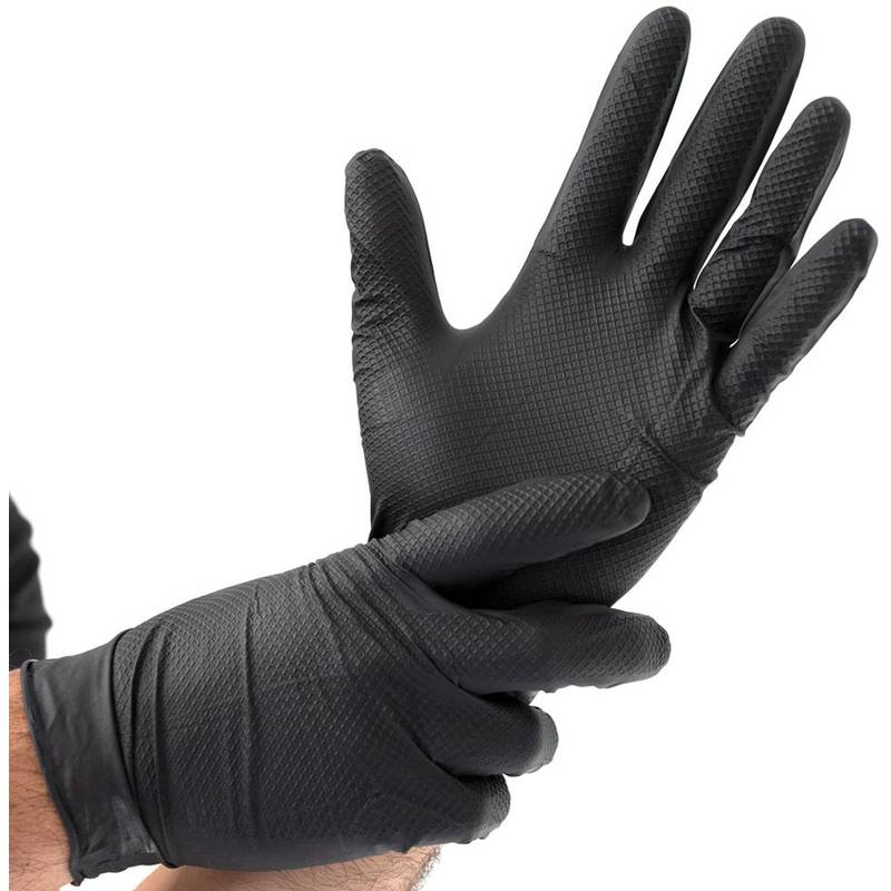 HYGOSTAR Nitril-Handschuh "POWER GRIP", XL, schwarz-0