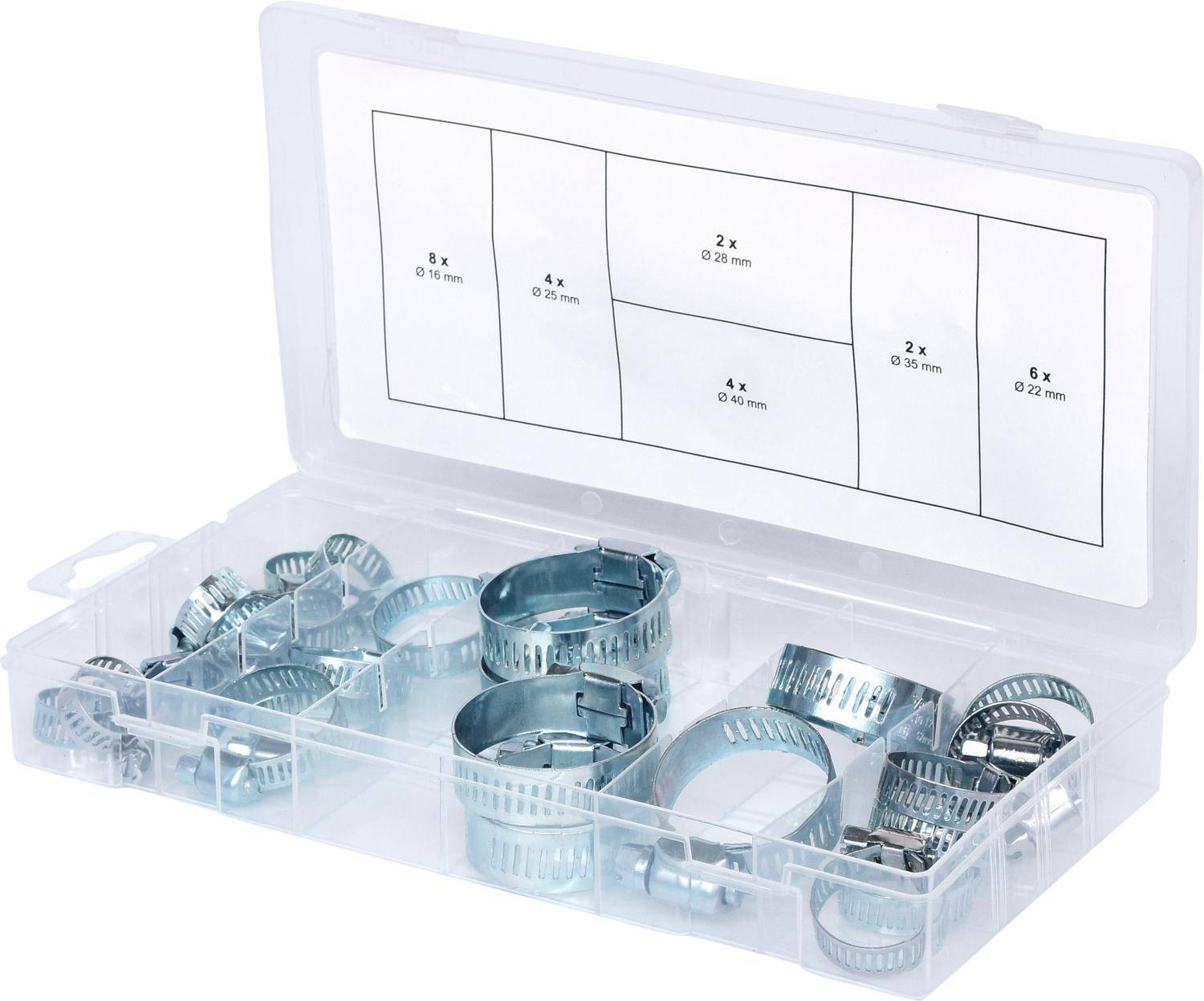 KS TOOLS Sortiment Schlauchschellen, Ø 16-40mm, 26-tlg-0