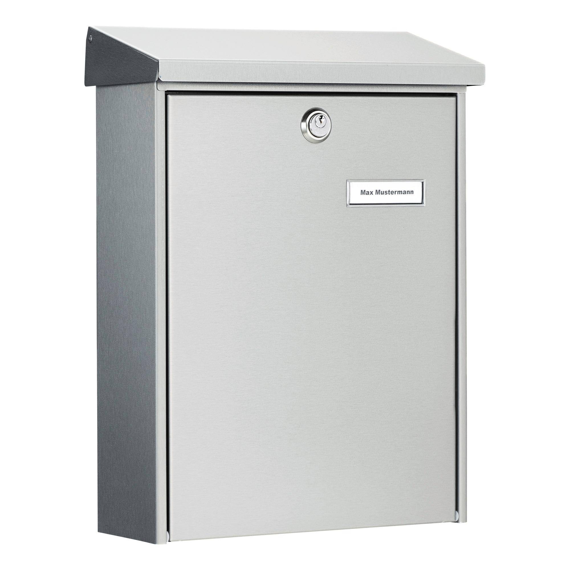 Briefkasten Oslo 3767 NI H.400mm B.300mm T.110mm VA DIN C4 BURG-WÄCHTER-1
