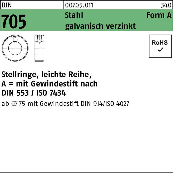 Stellring DIN 705 m.Gewindestift A 9 x 18 x 10 Stahl galvanisch-0