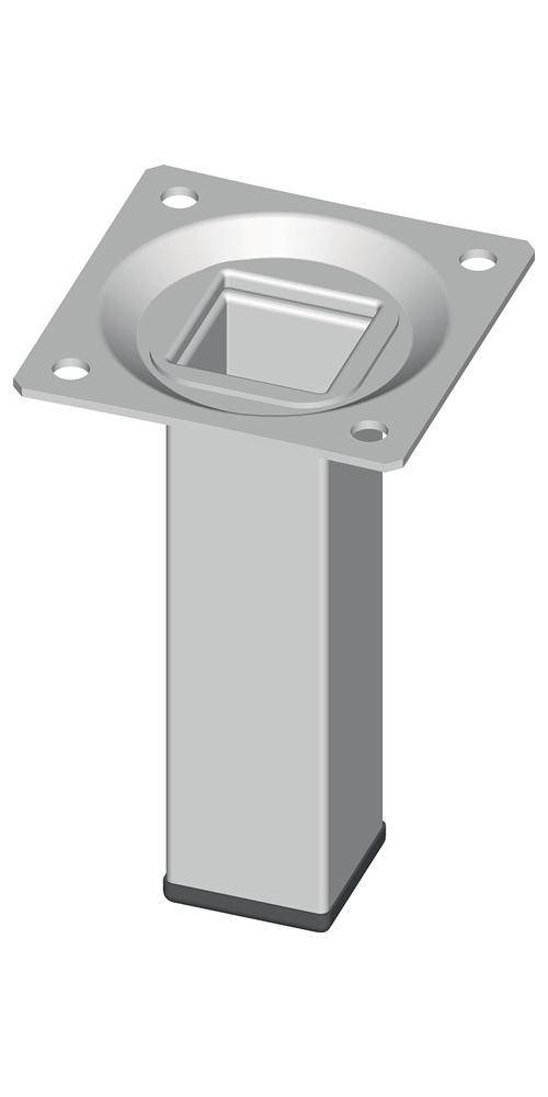 Möbelfuß weiß 25x25mm H.600mm Platte ALFER ALUMINIUM-0
