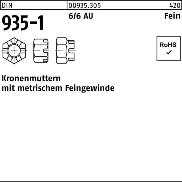 Kronenmutter DIN 935-1 M 56 x 2 6 3 Stück