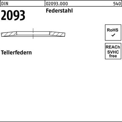 Tellerfeder DIN 2093 34 x16,3x2,0 Federstahl
