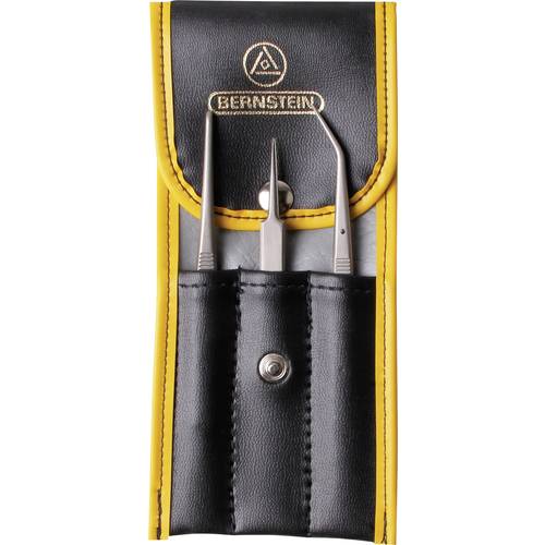 Bernstein Tools for Electronics 5-030 Pinzetten-Set 3teilig Super-spitz, Stumpf, Spitz, gebogen, fein 160 mm