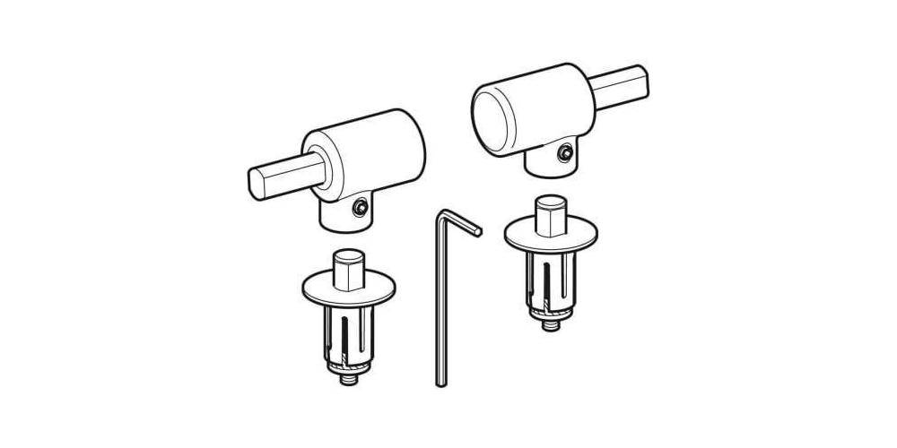 GEBERIT 598054000 Scharniere passend zu Flow WC-Sitz 575950