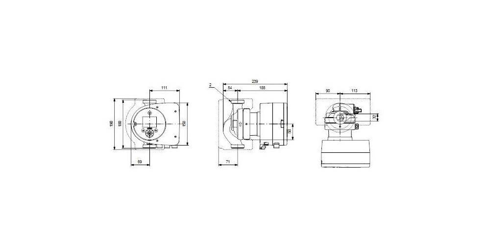Grundfos Grundf Heizungsumwälzpumpe MAGNA3 Vers. 230 V PN 10 180mm T-5