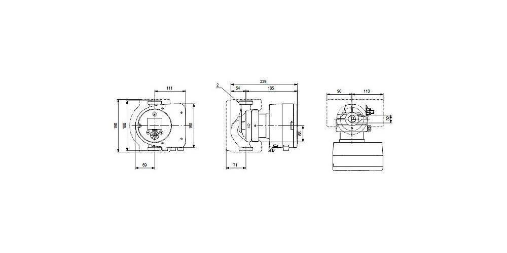 Grundfos Grundf Heizungsumwälzpumpe MAGNA3 Vers. 230 V PN 10 180mm T-6