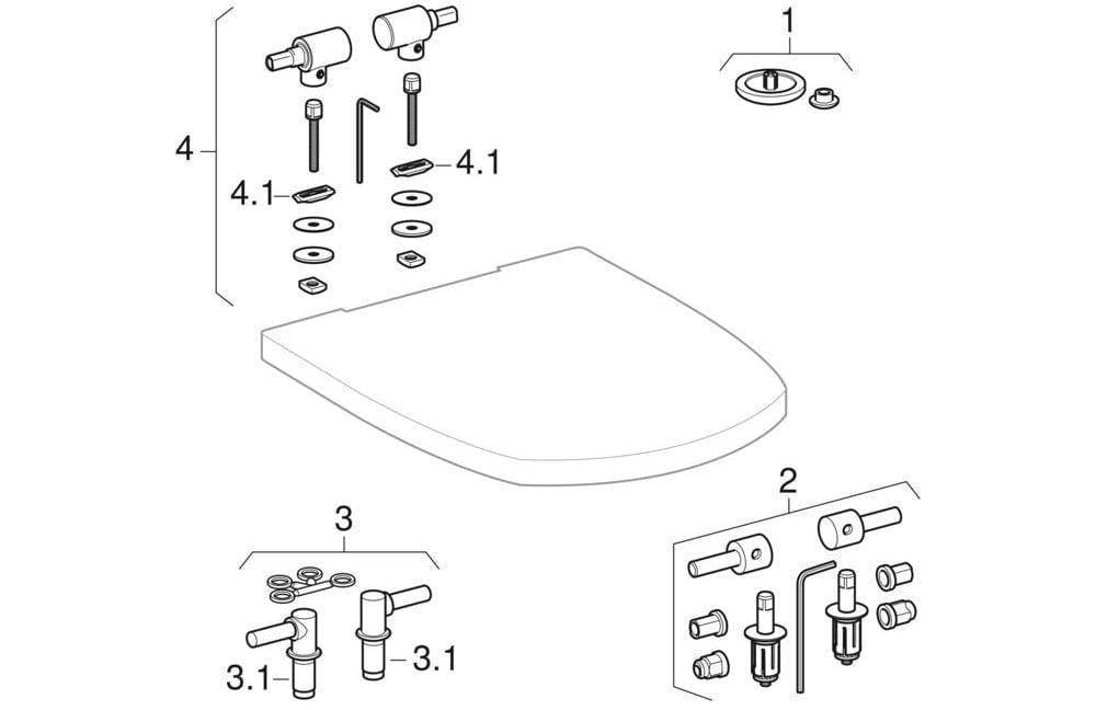 Geberit WC-Sitz VITELLE m De abn Scharniere:ES m Absenkauto weiß-1