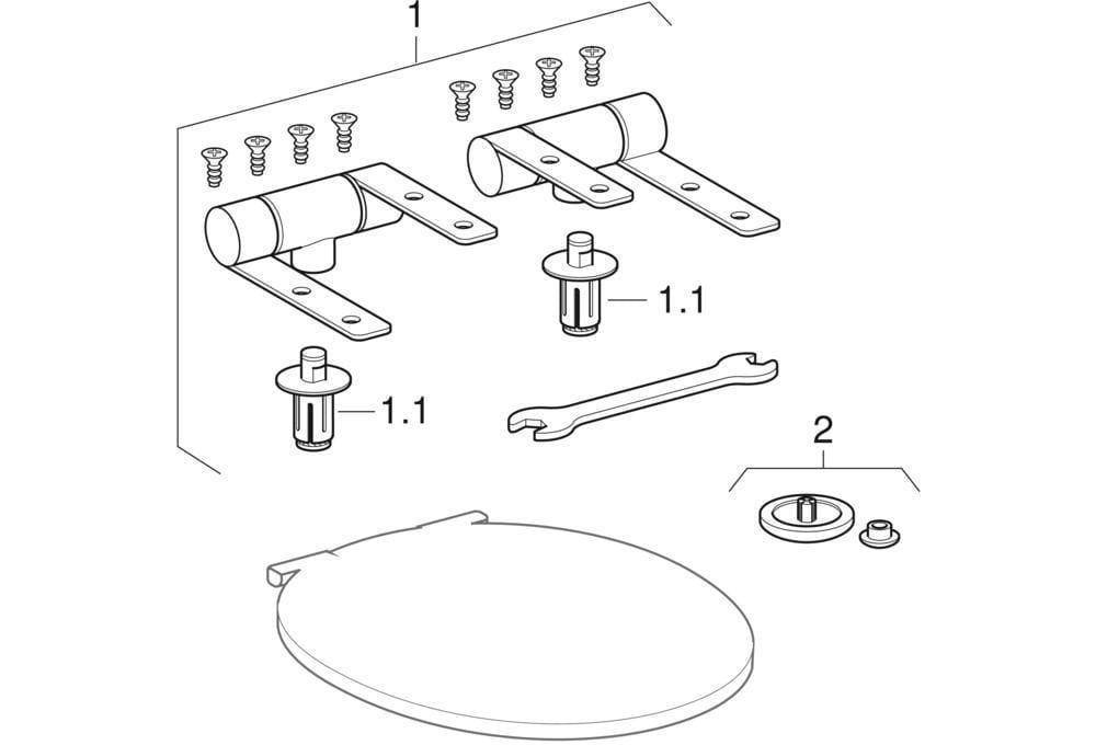 Geberit WC-Sitz CASSINI m De abnehmbar mit Absenkautomatik weiß-0