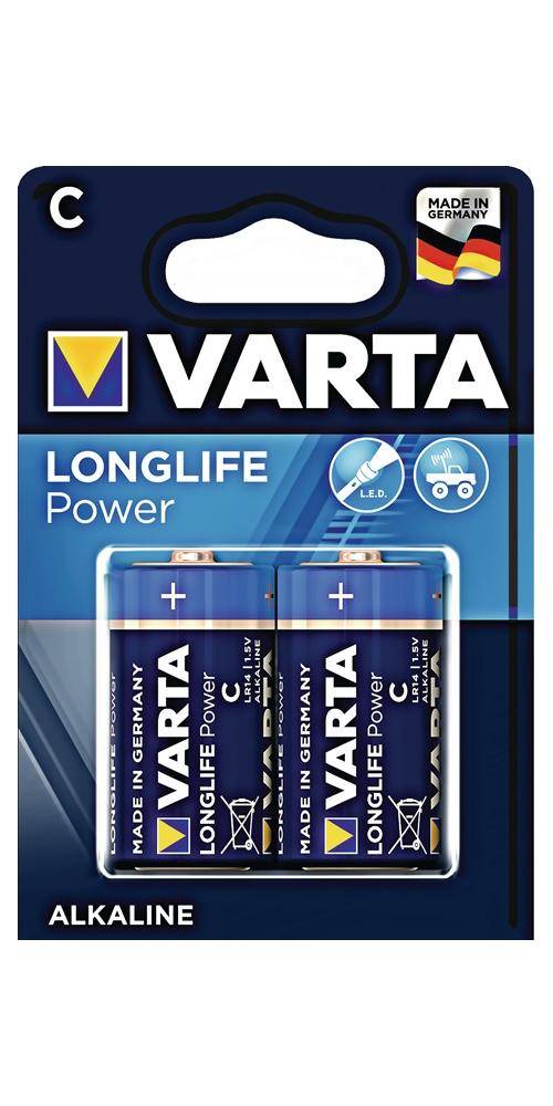 VARTA Batterie Longlife Power 1,5 V C-AM2-Baby 7800 mAh LR14 4914-0