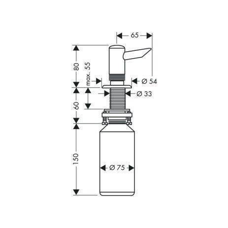 Hansgrohe HG Seifen-/Spülmittelspender Eck-Vers-2