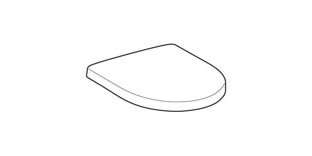 Geberit Renova Compact WC-Sitz oval, Befestigung von oben, Befestigungsabstand 15,5cm ohne Absenkautomatik,-1