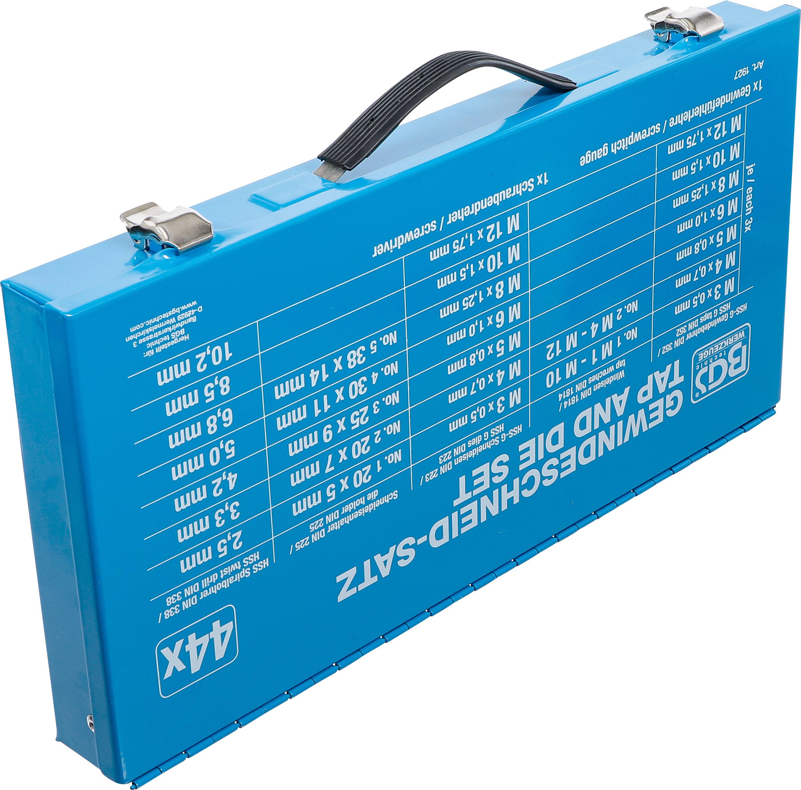 Gewindeschneidsatz HSS G Stahl - 44-teilig metrisch-1