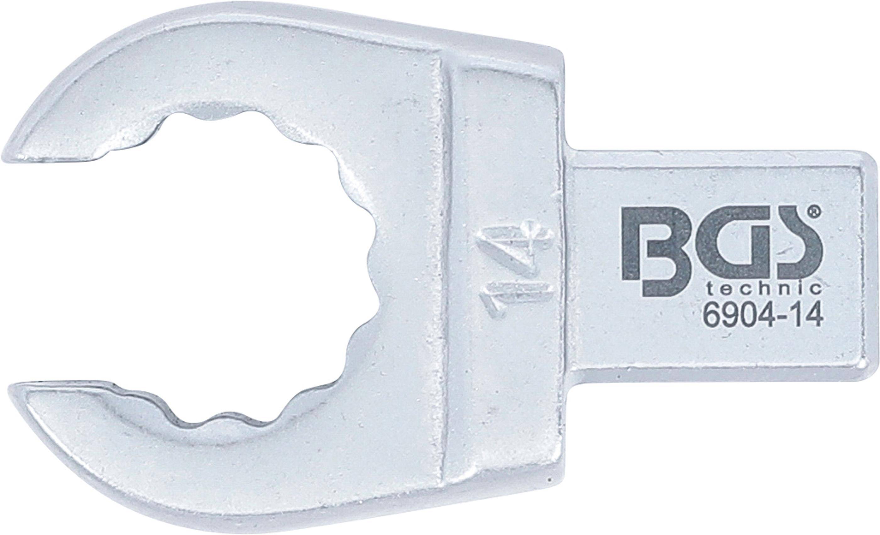 BGS 6904-14 Einsteck-Ringschlüssel, offen, 14 mm Aufnahme 9 x 12 mm-2