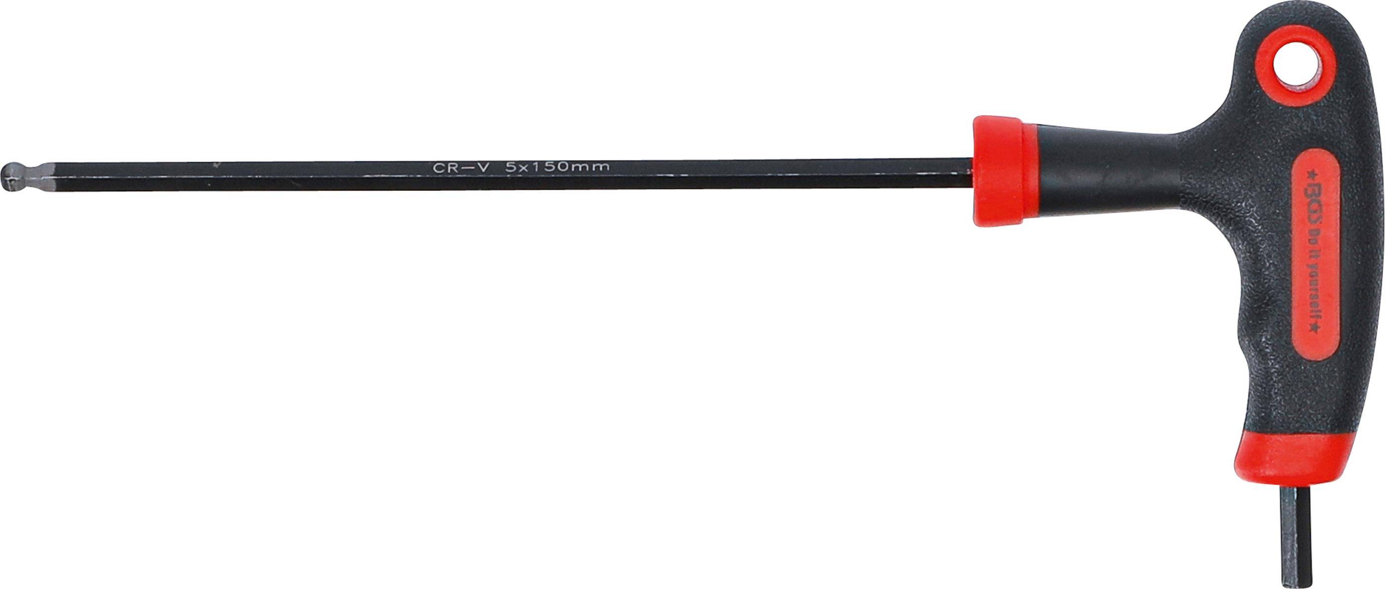 Schraubendreher mit T-Griff und seitlicher Klinge Innensechskant/Innensechskant mit Kugelkopf 5 mm
