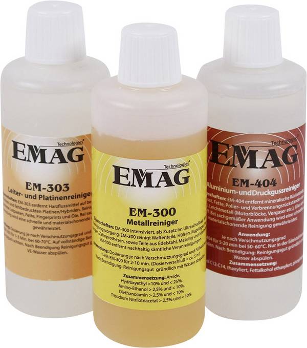 Emag Set EM-303, EM-300, EM404 Reinigungskonzentrat-Set Werkstatt 300 ml