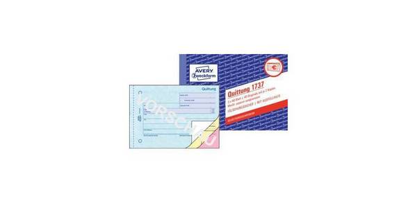 Avery Zweckform Quittung 1737 DI A6 mit MwSt SD 3x40Blatt