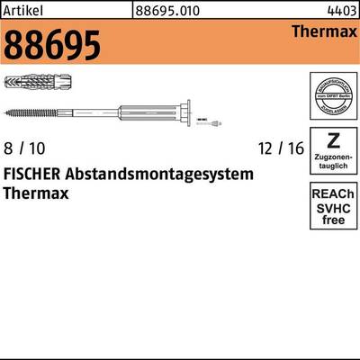 fischer Abstandsmontagesystem R 88695 Thermax 10/200 M 10 Stahl