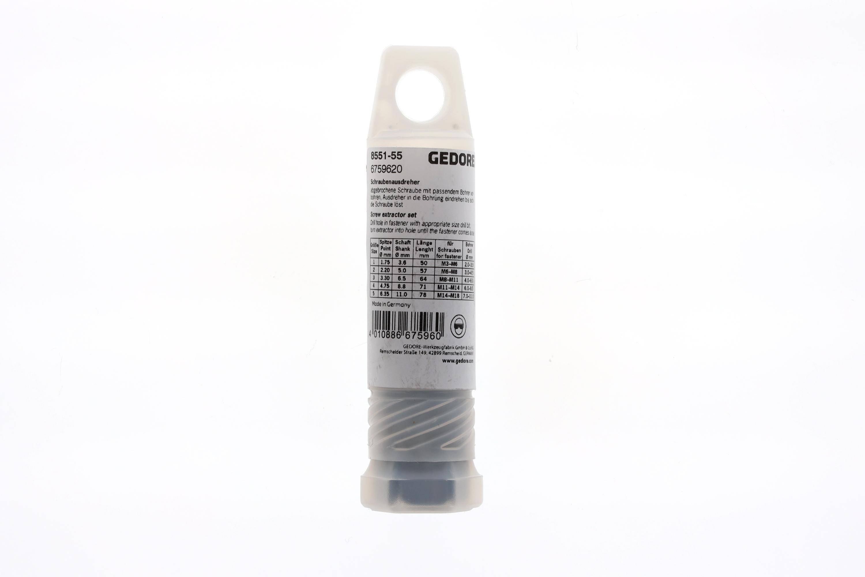 Schraubenausdreher-Satz - Chrom-Vanadium-Stahl - im Kunststoffkästchen - M3-M18-1